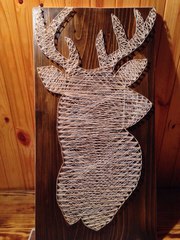 Картина ручної роботи з дерева - олень